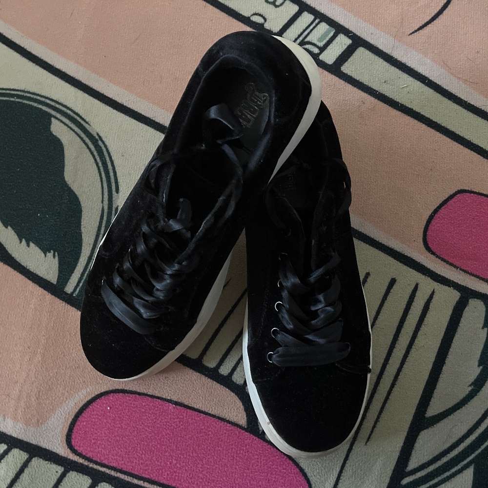 Black Velvet Sneakers